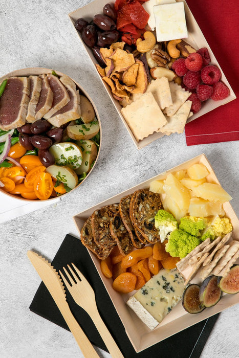 Bandeja de madera cuadrada Samouraï 171x170mm A37mm - 100Uds