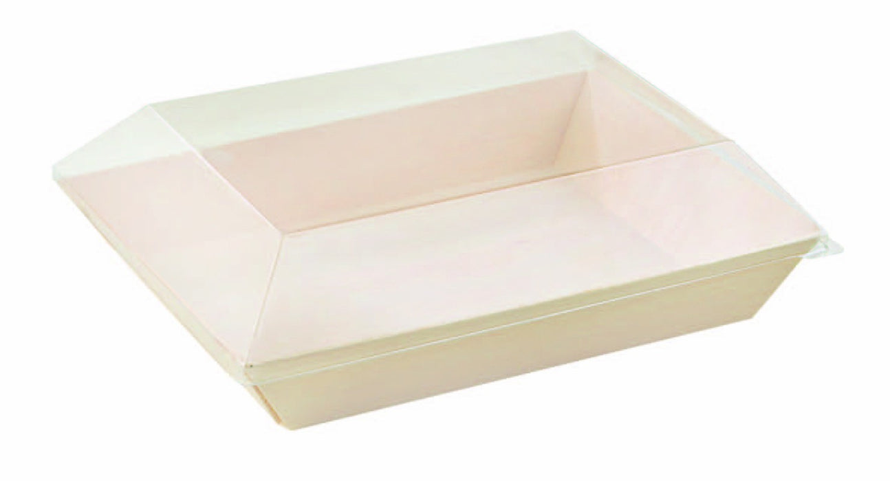 Tapa cúpula Samurai transparente PET para plato 130x180mm - 100Uds