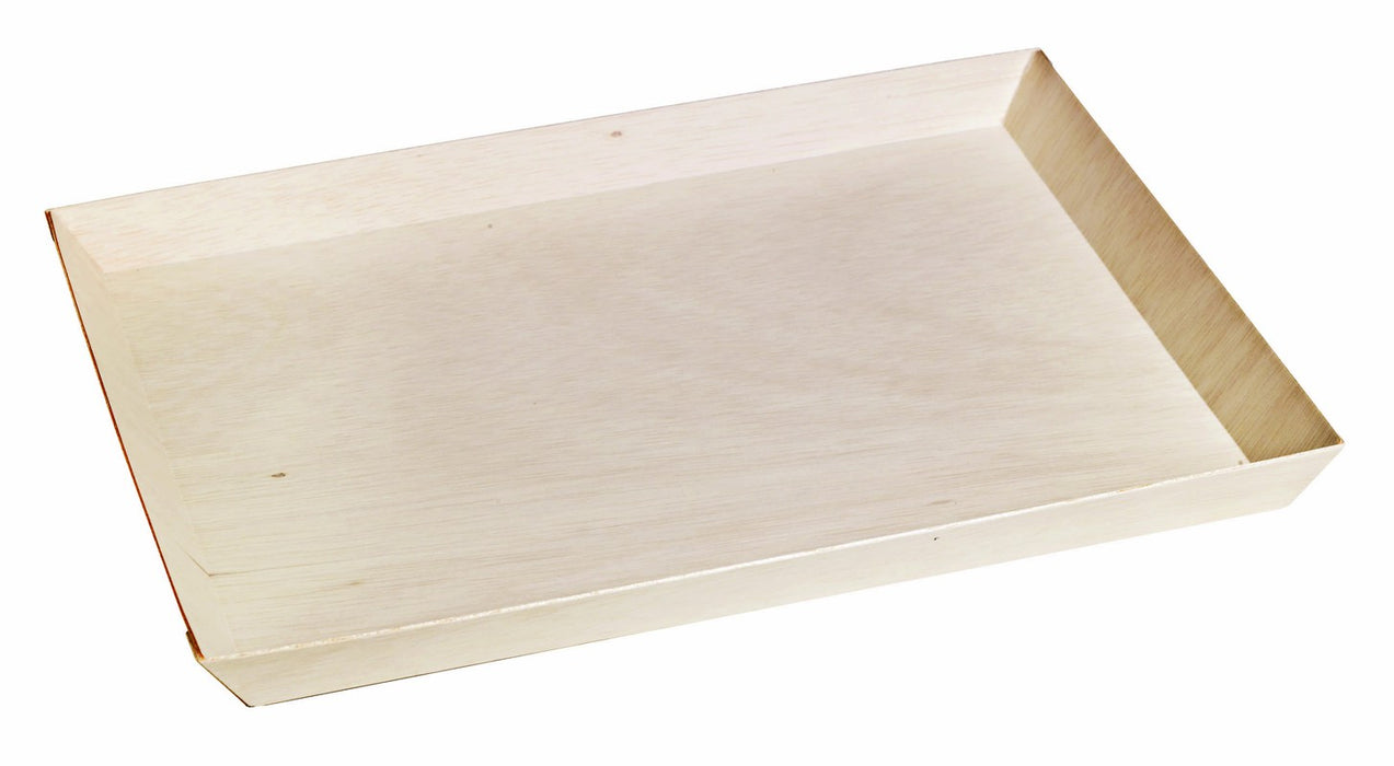 Bandeja de madera rectangular Samouraï 384x278mm A27mm - 50Uds