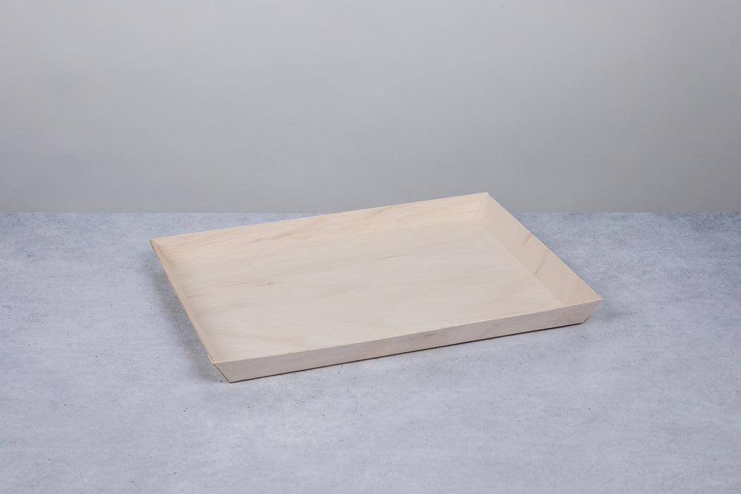 Bandeja de madera rectangular Samouraï 384x278mm A27mm - 50Uds