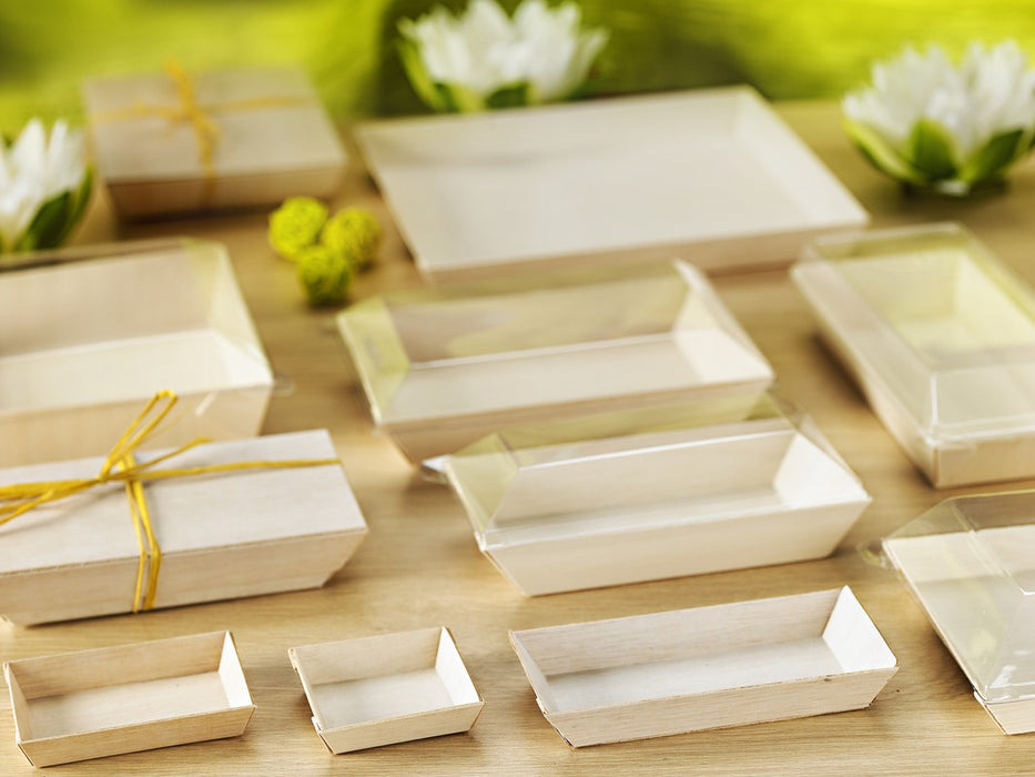 Bandeja de madera cuadrada Samouraï 232x232mm A23mm - 25Uds