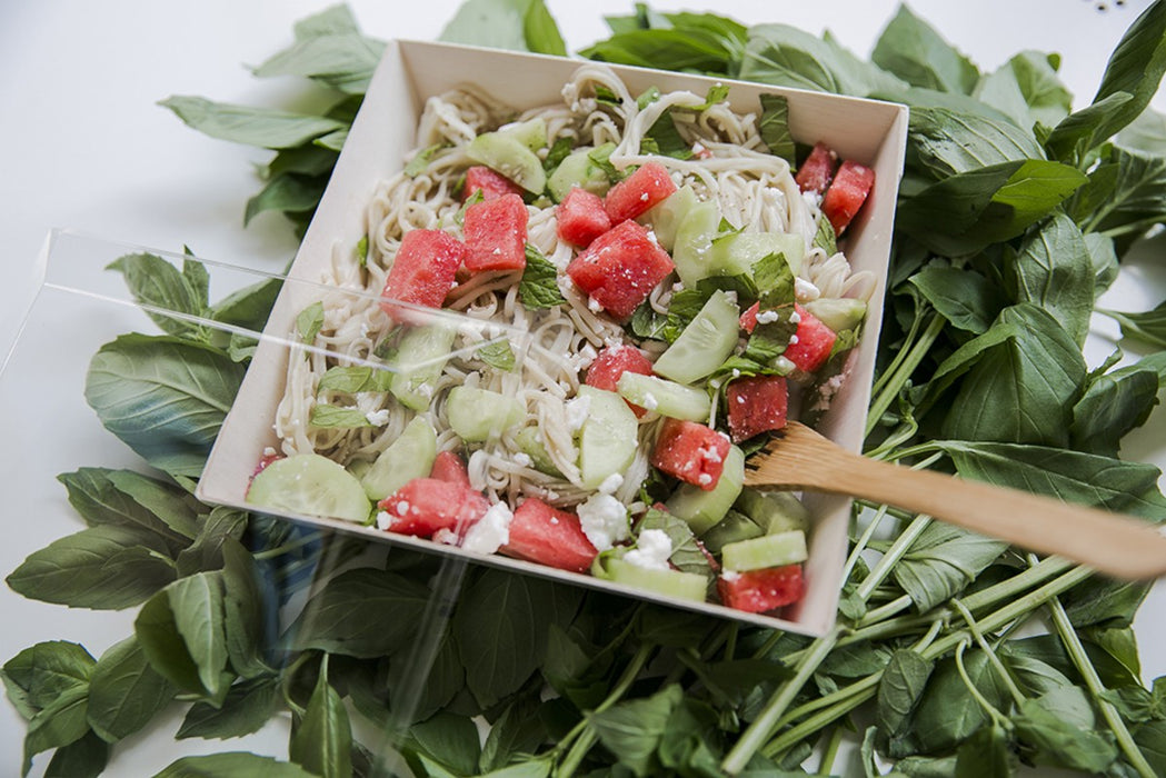 Bandeja de madera cuadrada Samouraï 232x232mm A23mm - 25Uds