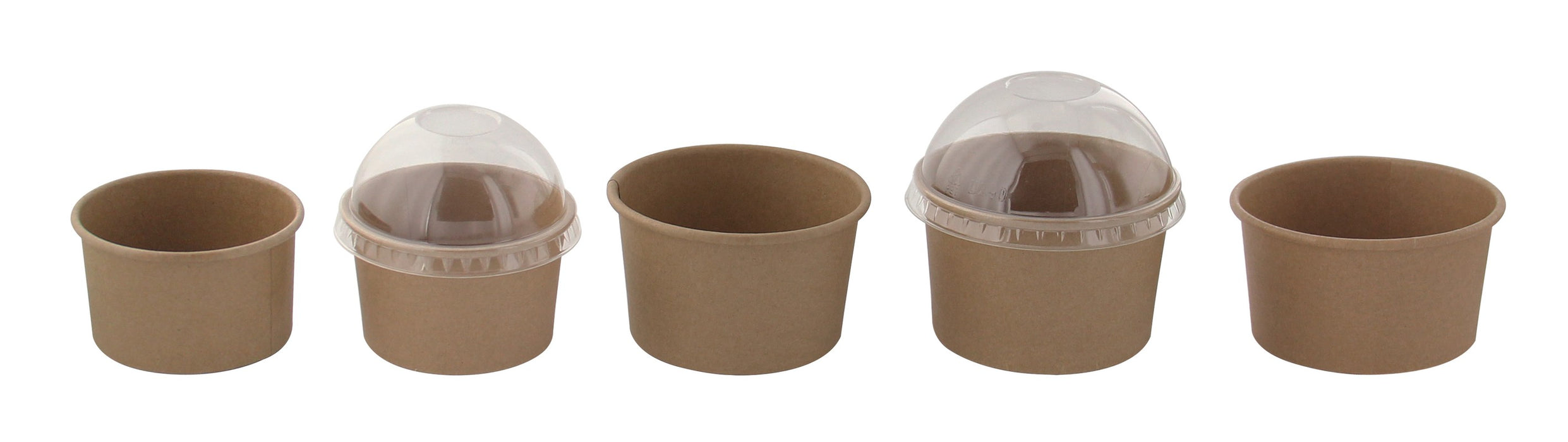 Tarrina de cartón kraft para caliente/frío 60ml Ø62mm A35mm - 50Uds