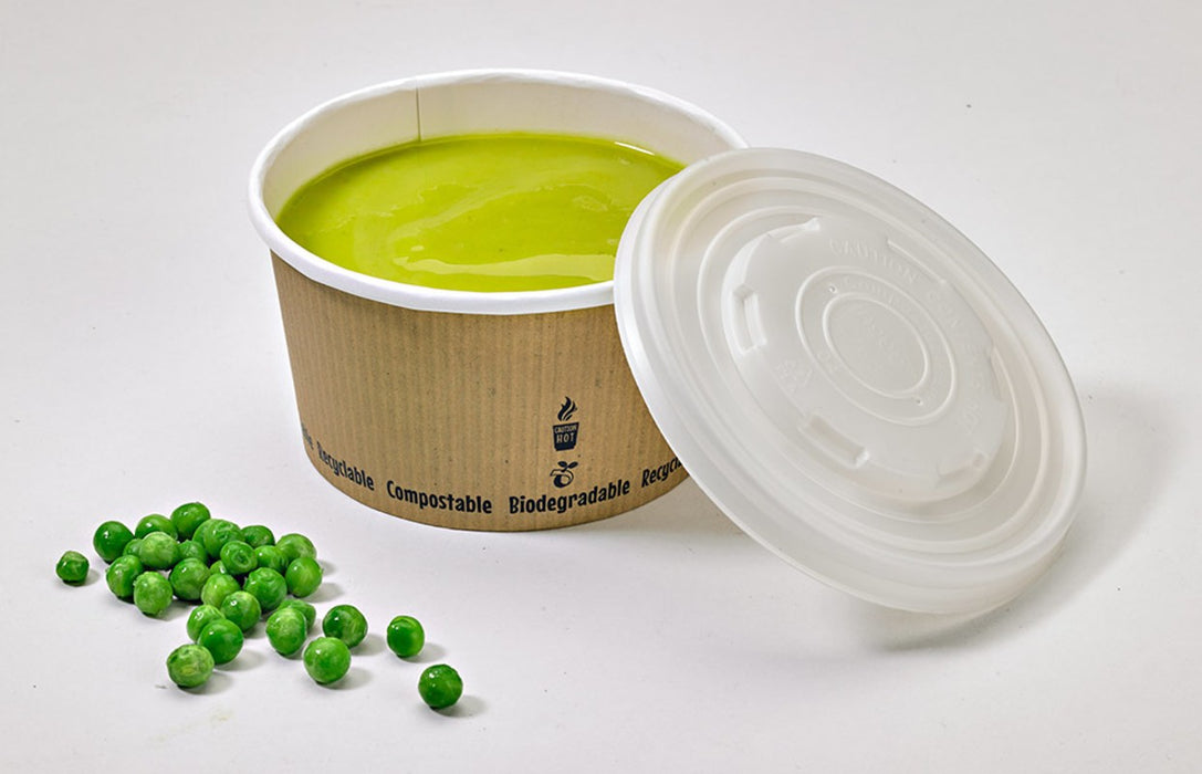 Tarrina para sopa CPLA diseño NATURE 450ml A80mm - 25Uds