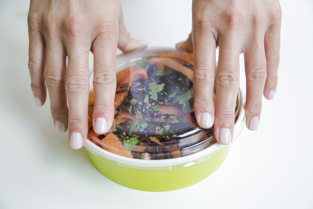 Tapa plana transparente RPET Ø150mm - 45Uds