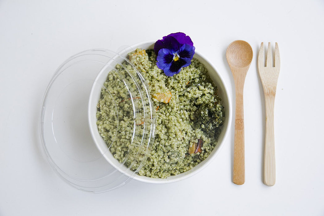 Tapa plana transparente RPET Ø150mm - 45Uds