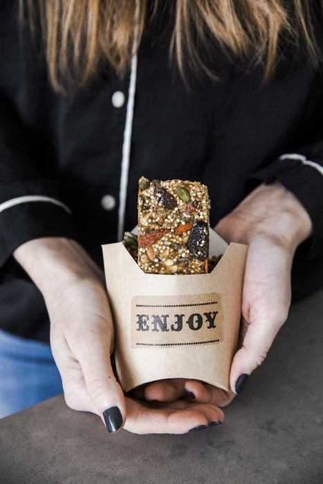 Envase kraft tipo Bolsillo para patatas fritas 115x90mm A110mm - 50Uds