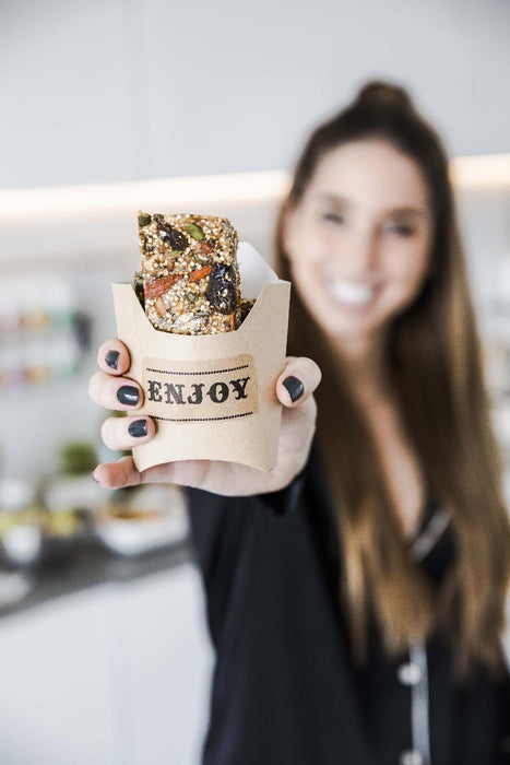 Envase kraft tipo Bolsillo para patatas fritas 115x90mm A110mm - 50Uds