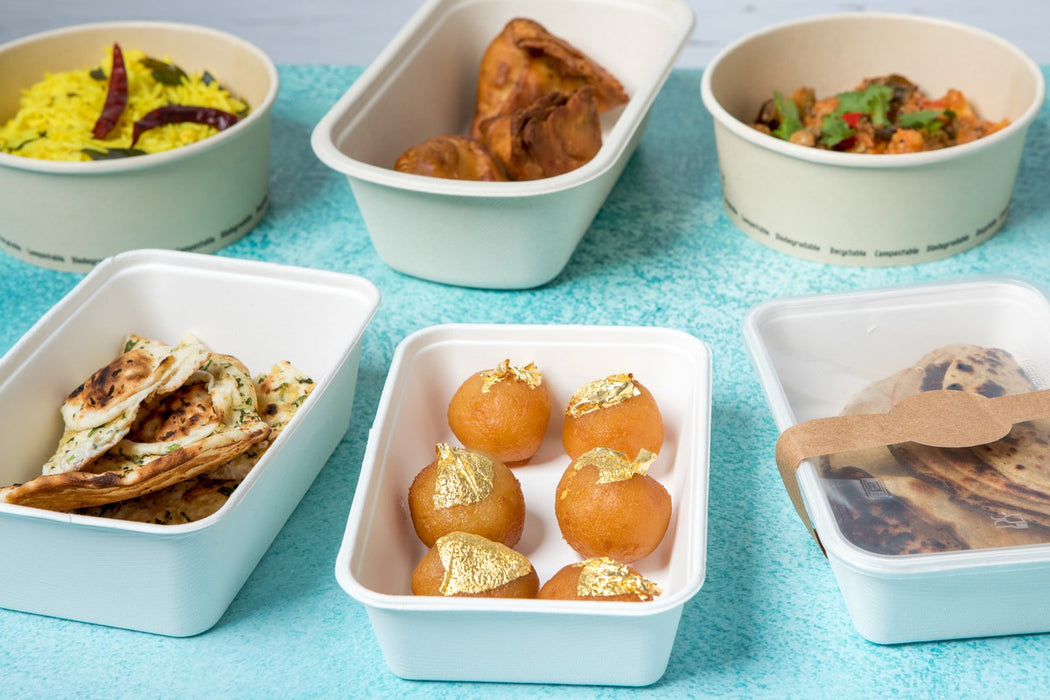 Ensaladera redonda multiusos BUCKATY cartón y fibra de bambú 750ml Ø150mm A60mm - 45Uds