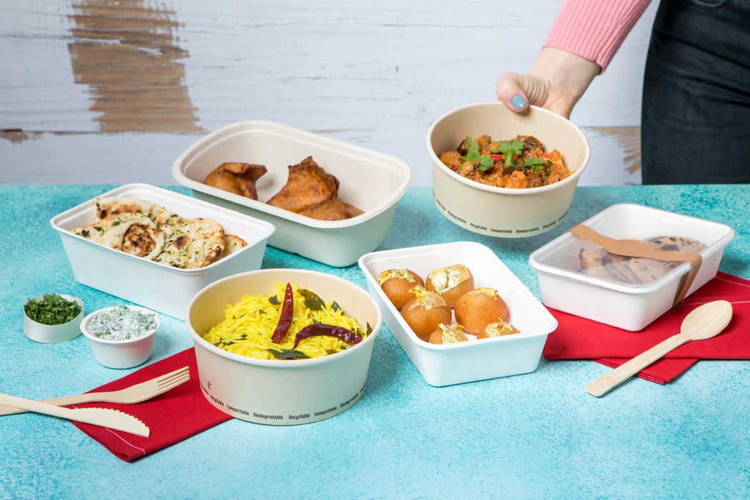 Ensaladera redonda multiusos BUCKATY cartón y fibra de bambú 750ml Ø150mm A60mm - 45Uds