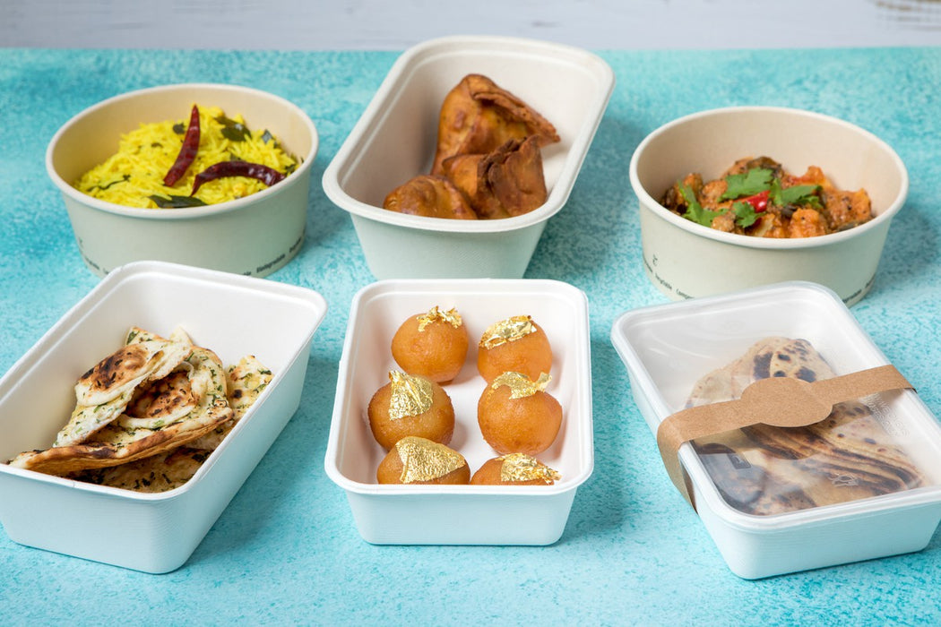 Ensaladera redonda multiusos BUCKATY cartón y fibra de bambú Ø184mmA66mm 1300ml - 45Uds