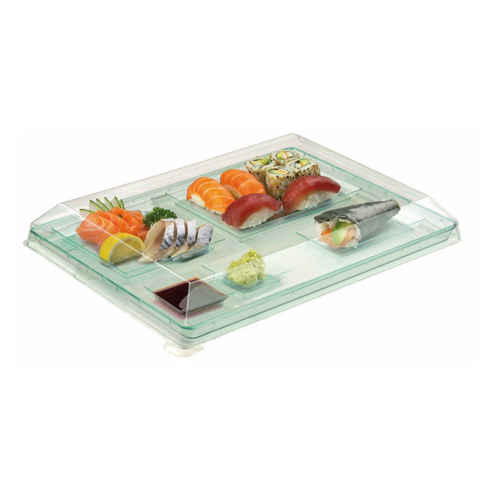 Bandeja Klarity verde transparente 380x274mm A18mm - 25Uds