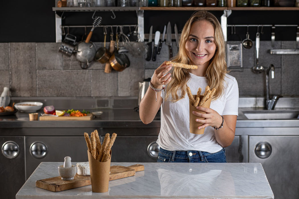 Pote de cartón kraft para Burritos/Wraps/Snacks A160mm - 50Uds