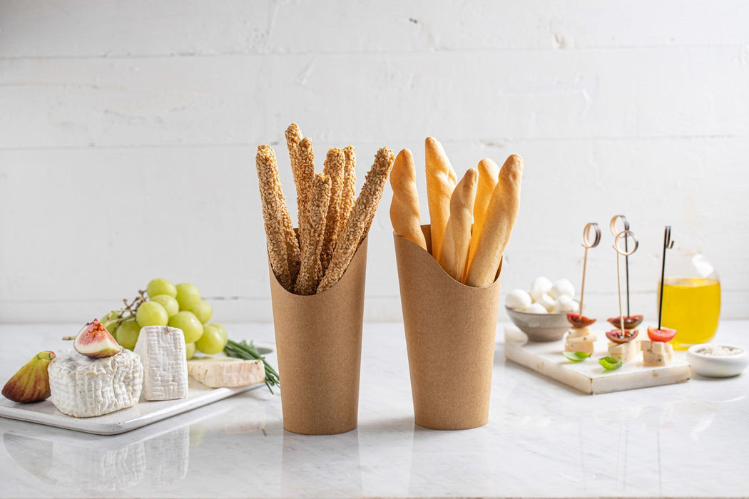 Pote de cartón kraft para Burritos/Wraps/Snacks 325ml A133mm - 50Uds