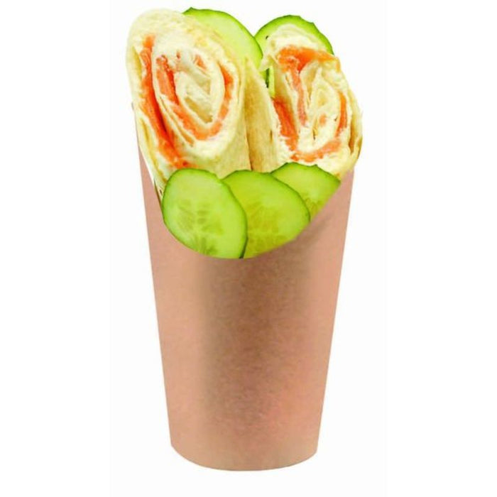 Pote de cartón kraft para Burritos/Wraps/Snacks A98mm - 50Uds