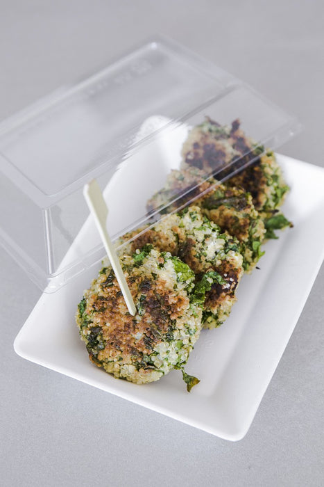 Tapa cúpula rectangular blanca PET para 210ECOD1313 132x132mm A31mm - 50Uds