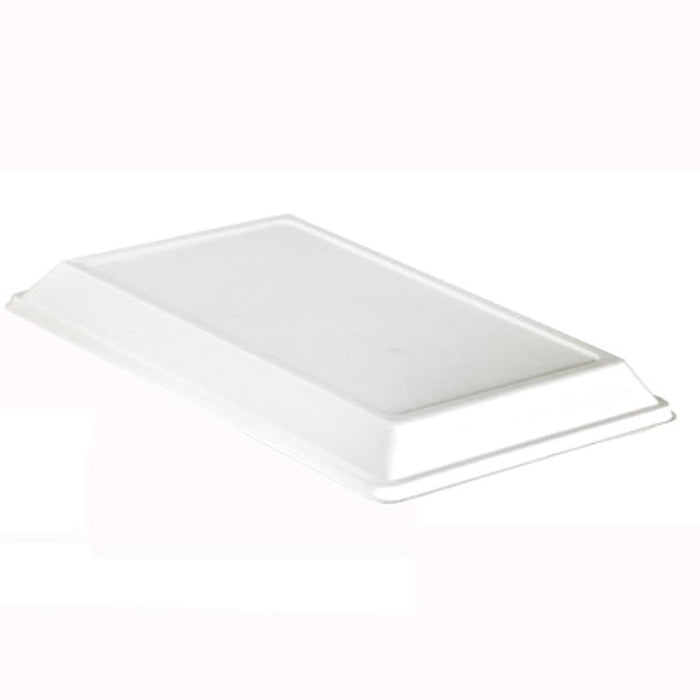 Bandeja rectangular blanca de pulpa 400x280mm - 25Uds