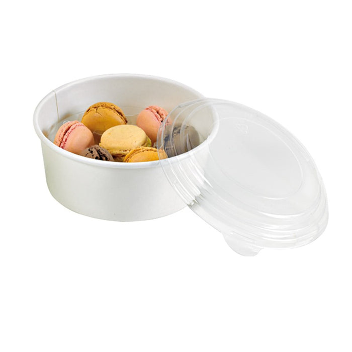 Ensaladera redonca multiusos BUCKATY cartón blanca 700ml Ø150mm A60mm - 45Uds
