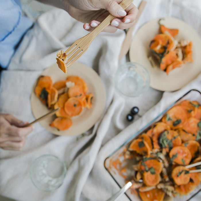 Tenedor de bambú A160mm - 50Uds