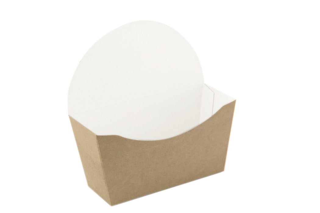 Envase de cartón kraft para bagel/donuts 120x40mm A120mm - 50Uds