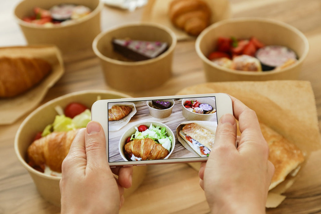 Bandeja kraft antigrasa con PE 300ml 160x120mm A32mm - 250Uds