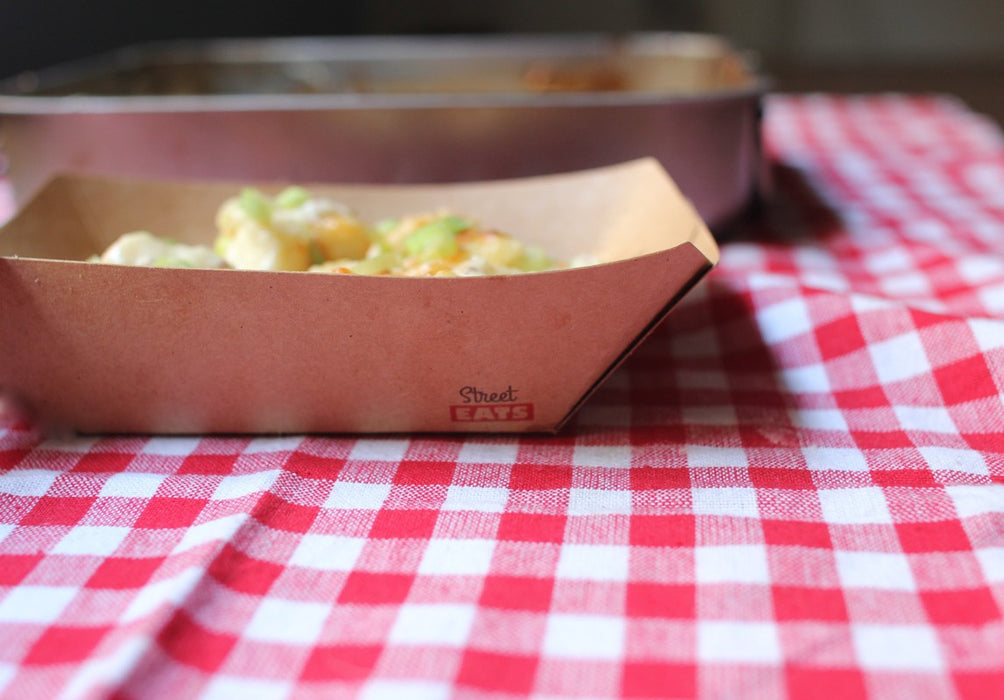 Bandeja kraft antigrasa con PE 100ml 120x85mm A20mm - 250Uds