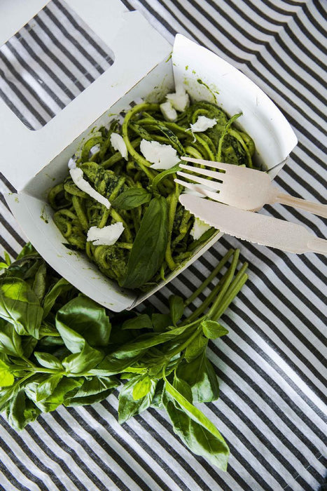 Ensaladera de cartón kraft con ventana 850ml 155x118mm A53mm - 50Uds