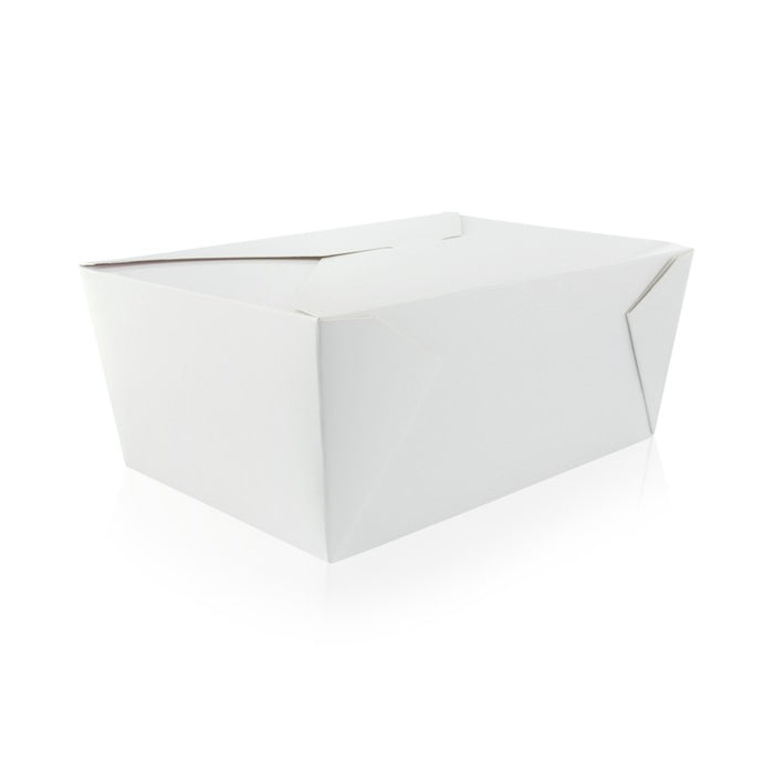 Caja de comida en cartón blanco con cierre 3000ml 226x167mm A92mm - 40Uds