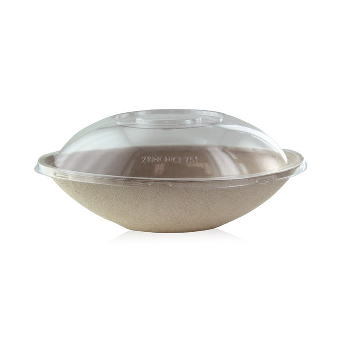 Bol ovalado de pulpa marrón BioNchic 750ml 225x135mm A55mm - 125Uds