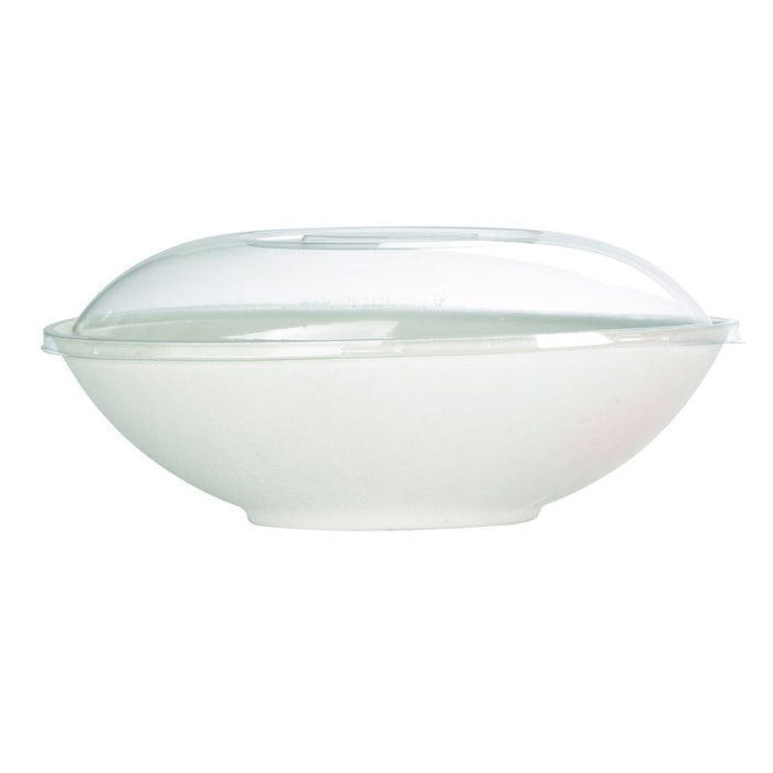 Bol ovalado de pulpa blanco BioNchic 1500ml 270x165mm A77mm - 100Uds