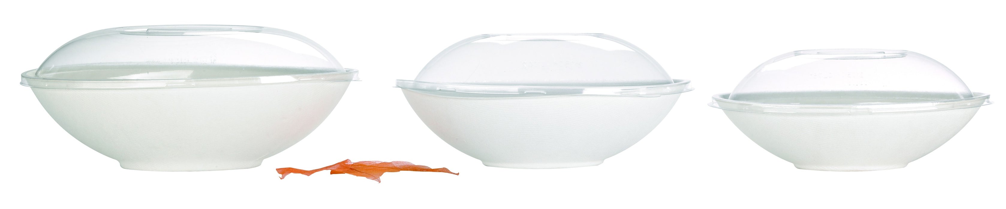 Bol ovalado de pulpa blanco BioNchic 1500ml 270x165mm A77mm - 100Uds