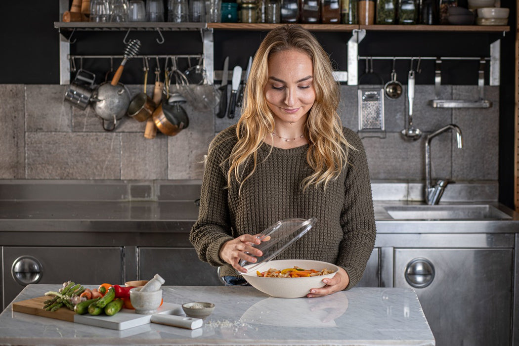 Bol ovalado de pulpa marrón BioNchic 1000ml 240x145mm A63mm - 125Uds