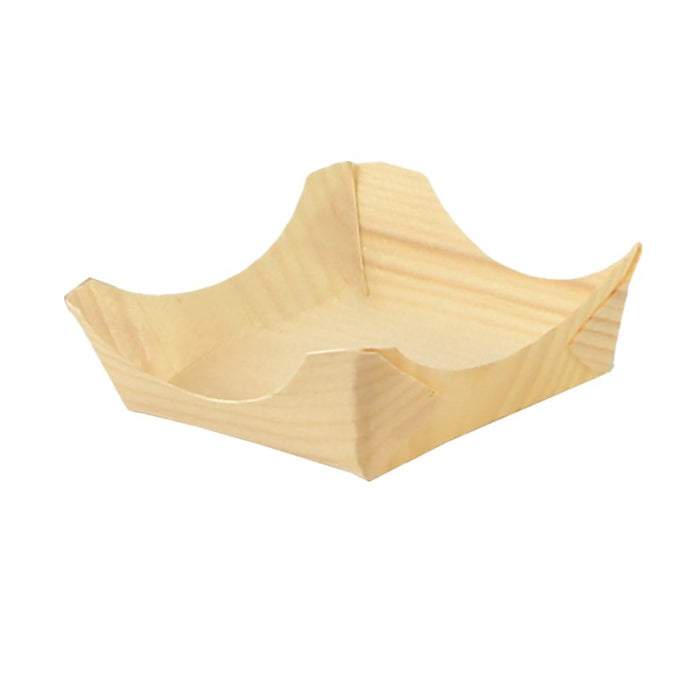 Platito cuadrado de madera Ø85mm A35mm - 100Uds