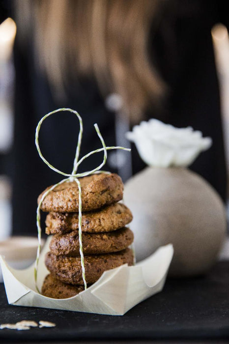 Platito cuadrado de madera Ø85mm A35mm - 100Uds