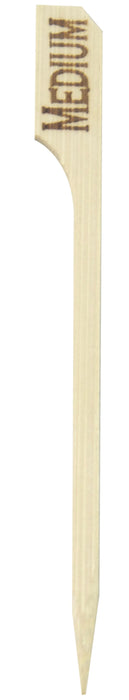 Pincho de bambú Teppo Gushi para carne con inscripción Medium (al punto) 90mm - 100Uds
