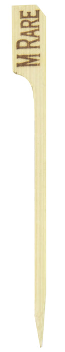 Pincho de bambú Teppo Gushi para carne con inscripción Medium rare (poco hecho) 90mm - 100Uds