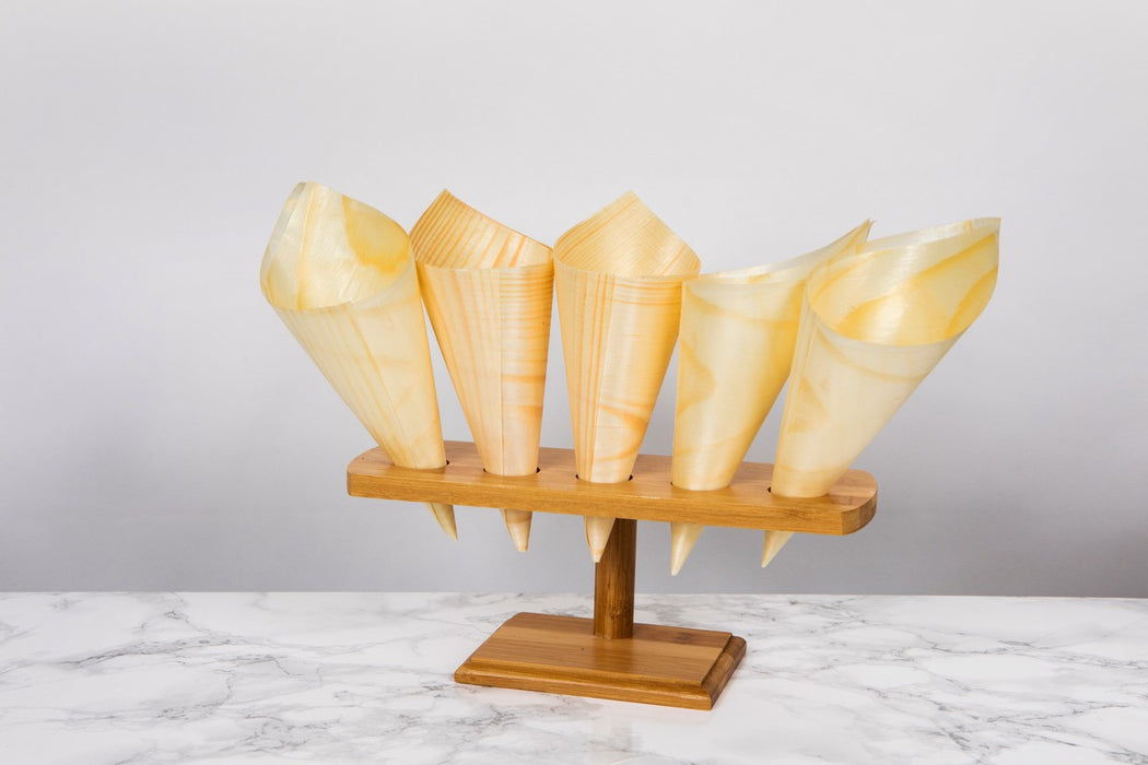 Mini Cono de madera A125mm - 100Uds