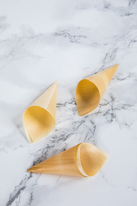 Mini Cono de madera A125mm - 100Uds