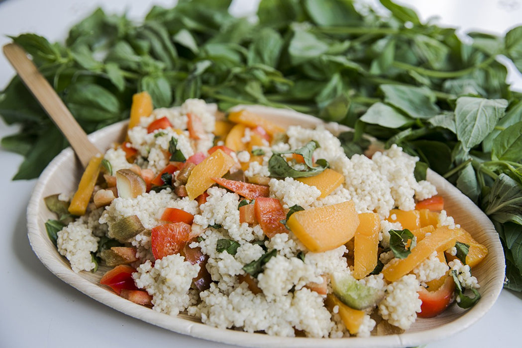 Cuenco redondo de hoja de palma 425ml Ø180mm A35mm - 25Uds