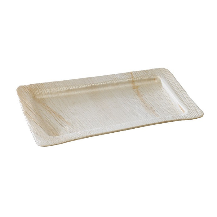 Plato rectangular de hoja de palmera 240x160mm A25mm - 25Uds