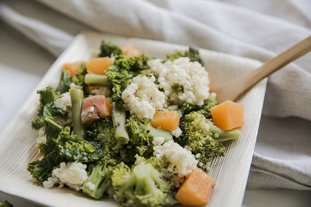 Plato rectangular de hoja de palmera 177x127mm A30mm - 25Uds