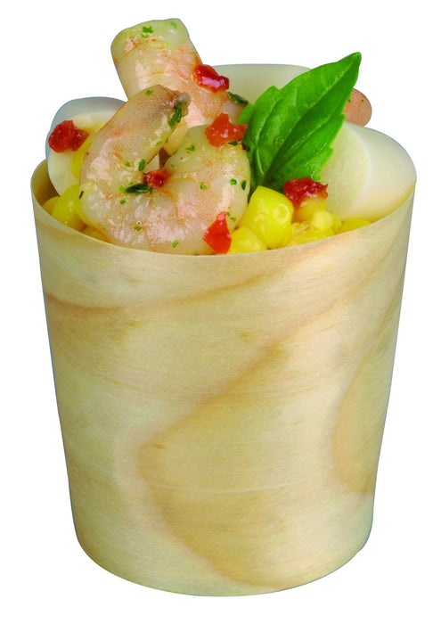 Mini vaso de madera A45mm - 100Uds