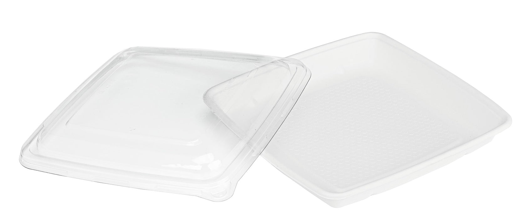 Ensaladera cuadrada de pulpa blanca 1000ml 235x235mm A28mm - 25Uds