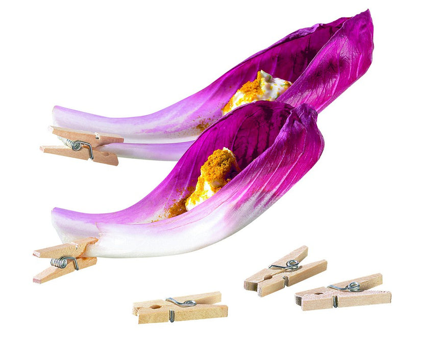 Kit de mini pinzas de color madera A25mm - 100Uds