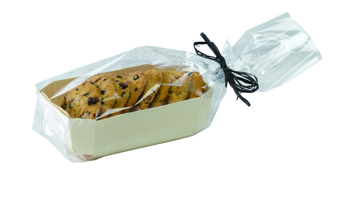 Molde de cocción rectangular exterior de madera y molde de papel interior 830ml 210x110mm A60mm - 20Uds