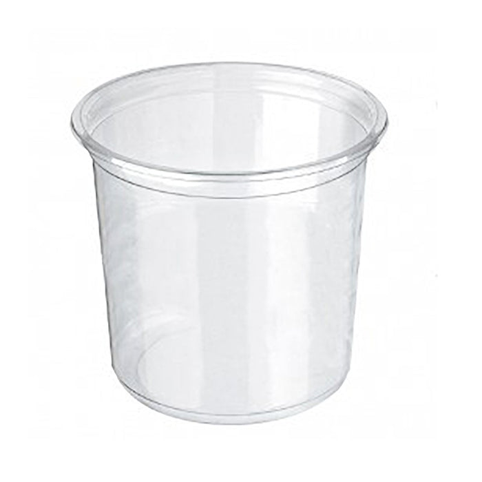 Tarrina Deli PET redonda transparente con tapa plana 960ml Ø117mm A141mm - 25Uds