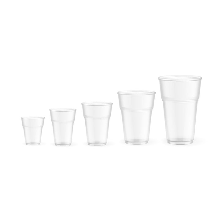 Vaso de postre de plástico PLA transparente 250ml A85mm - 50Uds