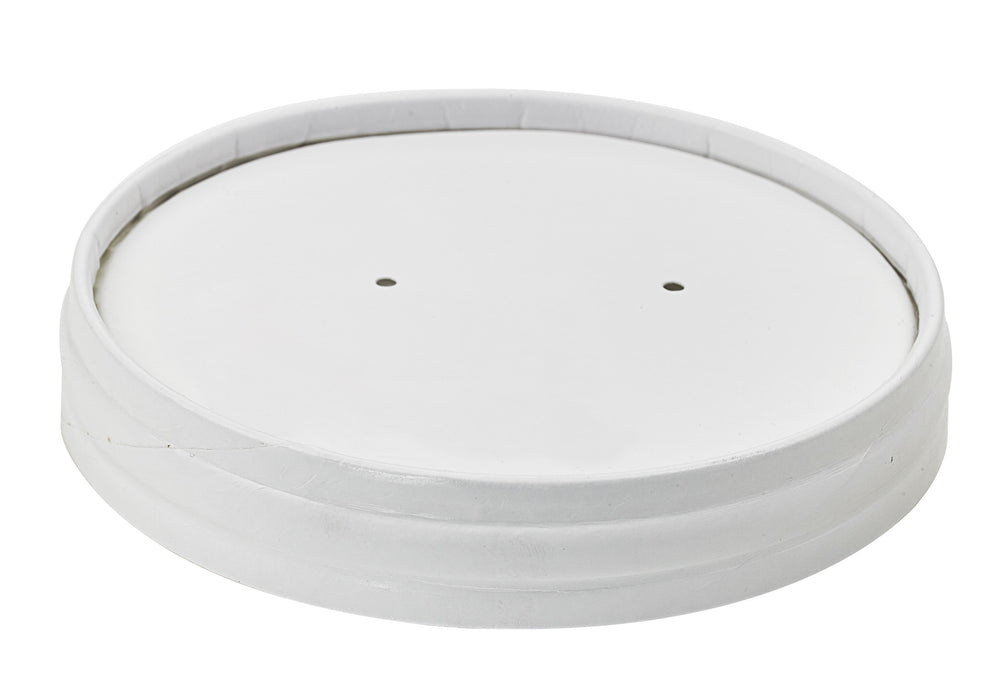 Tapa plana blanca de cartón kraft perforada para vapor Ø97mm - 50Uds