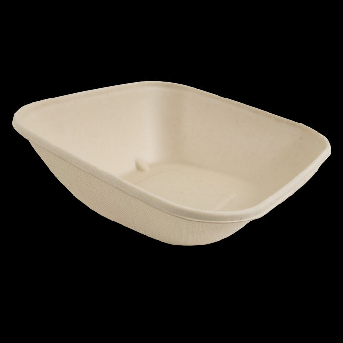 Bol de pulpa marrón laminado Pla 900ml 183x183mm A70mm - 50Uds