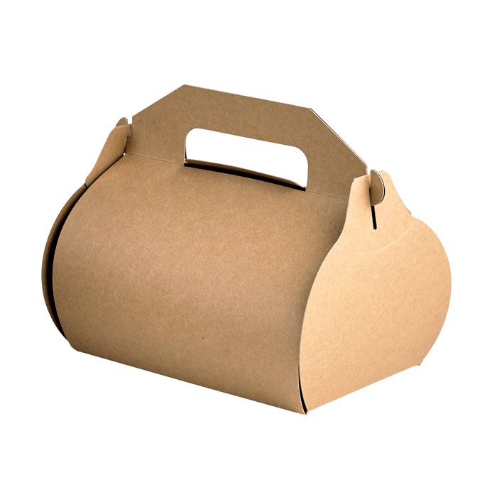 Caja pastelera alta de cartón kraft con asa 110x100mm A153mm - 50Uds